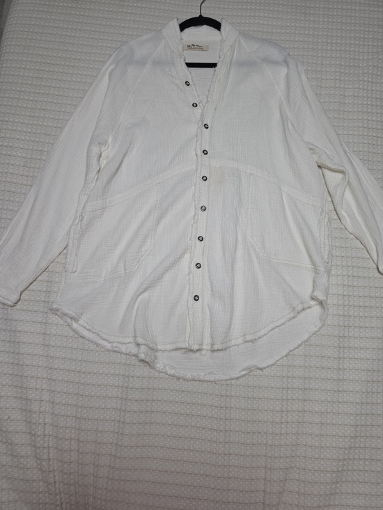 We The Free Tops - We The Free Ivory Textured Button-Down Tunic
